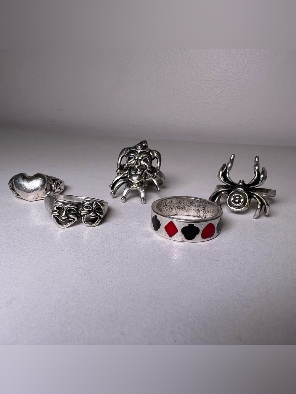 Bundle of Silver Costume Rings